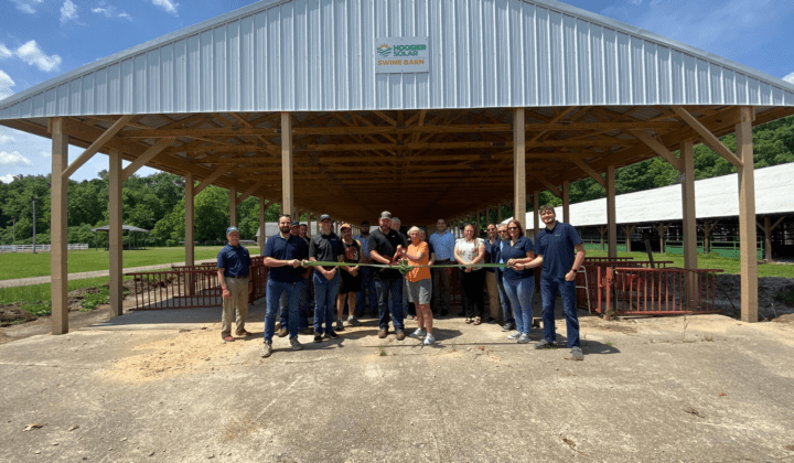 Starke County and Hoosier Solar Officials Dedicate New Swine Barn at Fairgrounds